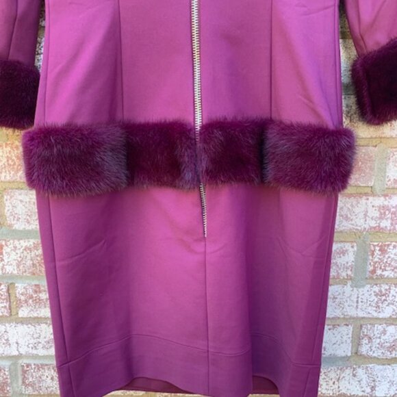 Flavio Castellani Back V Neckline Mink Wool dress NWT - Picture 9 of 15